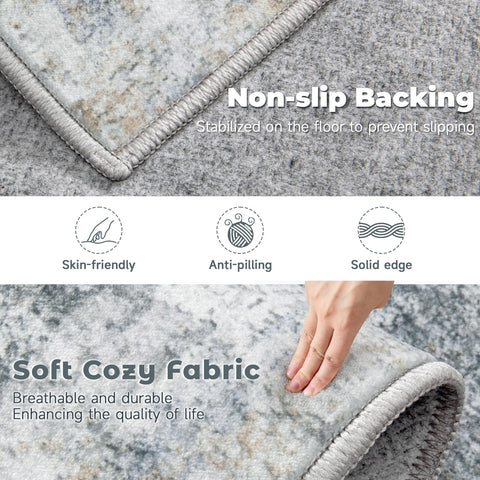 MXSANYOO washable rug 8x10 allows quick cleanups and vibrant color.