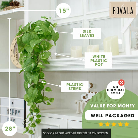MY ROVALA bedroom decor with lifelike greenery for calming ambiance
