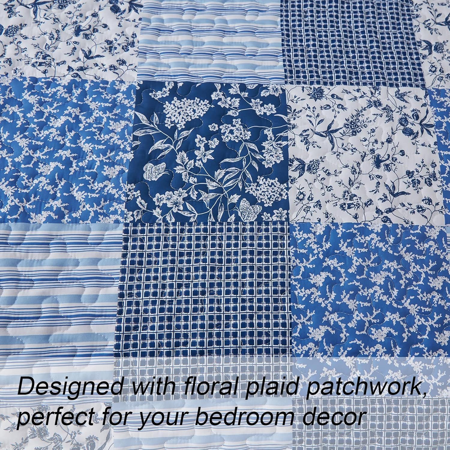 Mybedsoul blue quilt set on a stylish bed with reversible sides