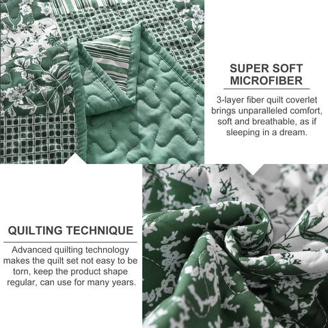 All-season use suitable as a light quilt or heavier bedspread.