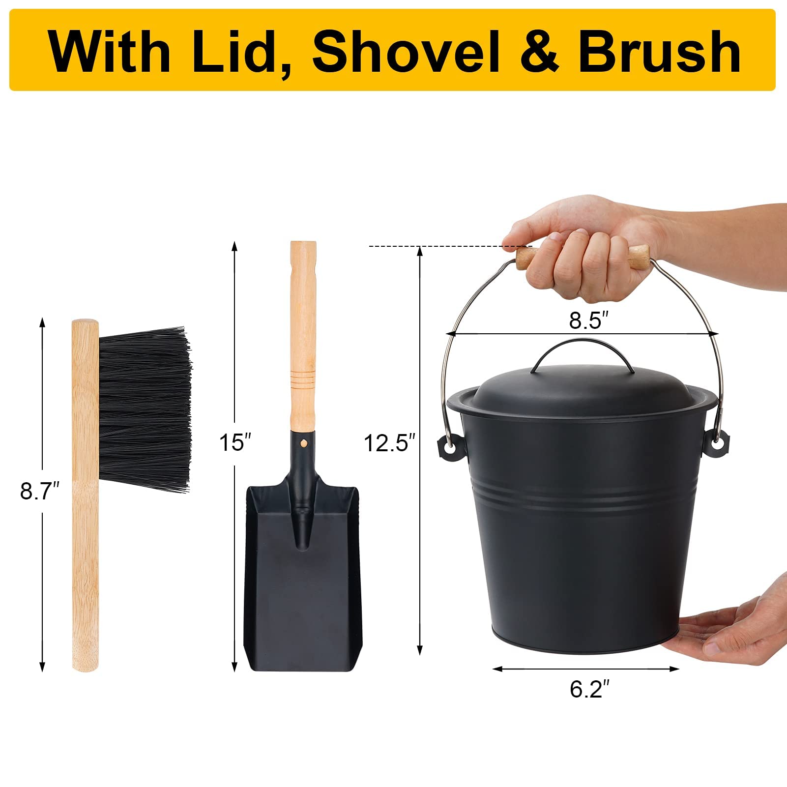MYFIREPLACEDIRECT ash bucket shovel included for safe ashes transfer.