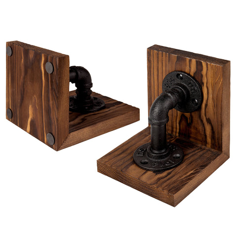 MyGift book ends rubber feet stabilize on tabletops.