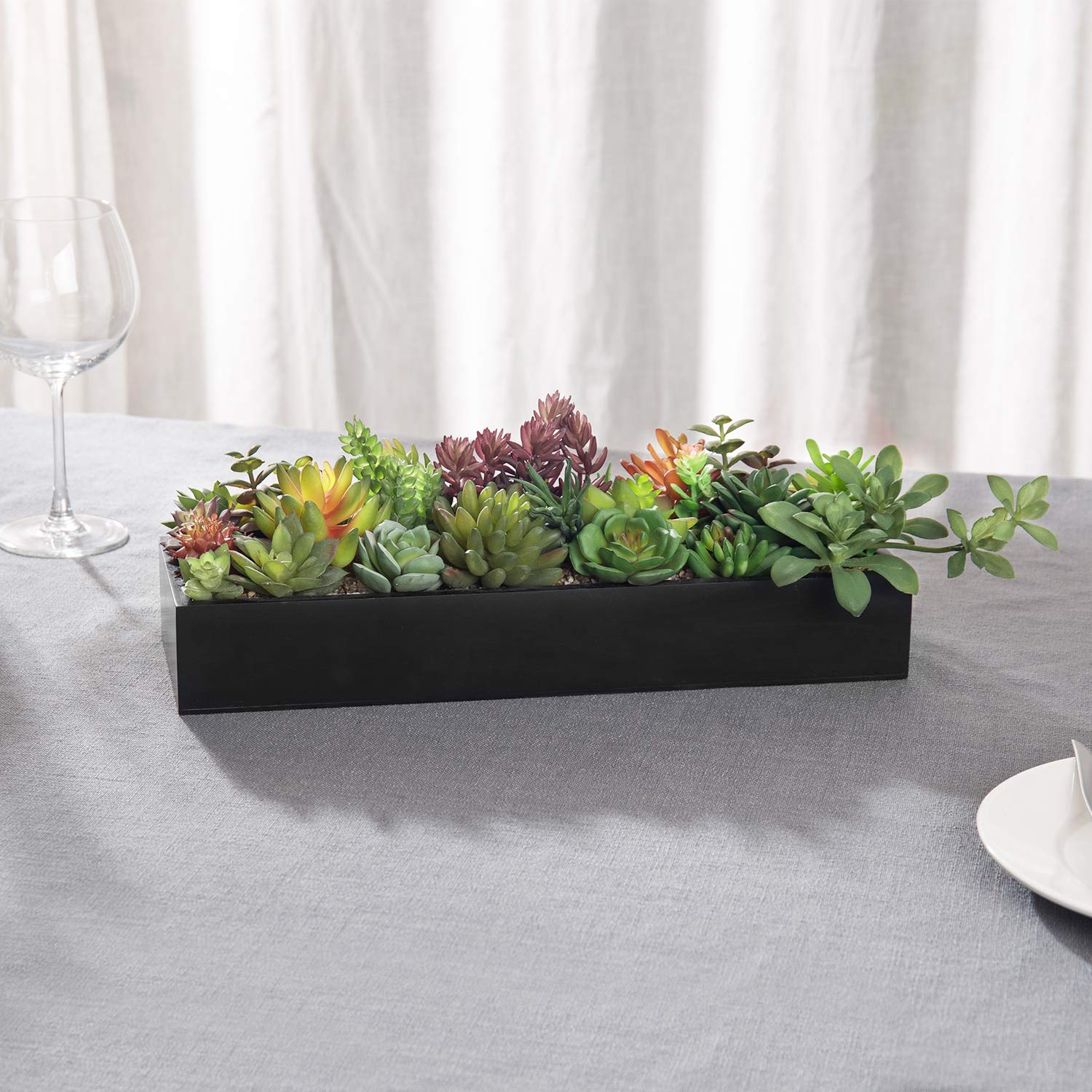 MyGift faux succulents showcase lifelike textures for realistic home or office decor.