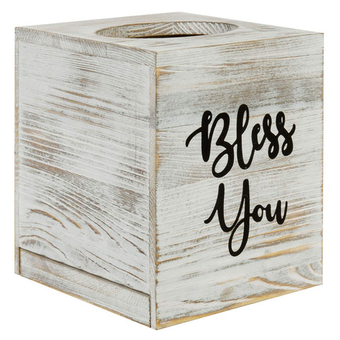 MyGift tissue box cover on a bedside table for easy access