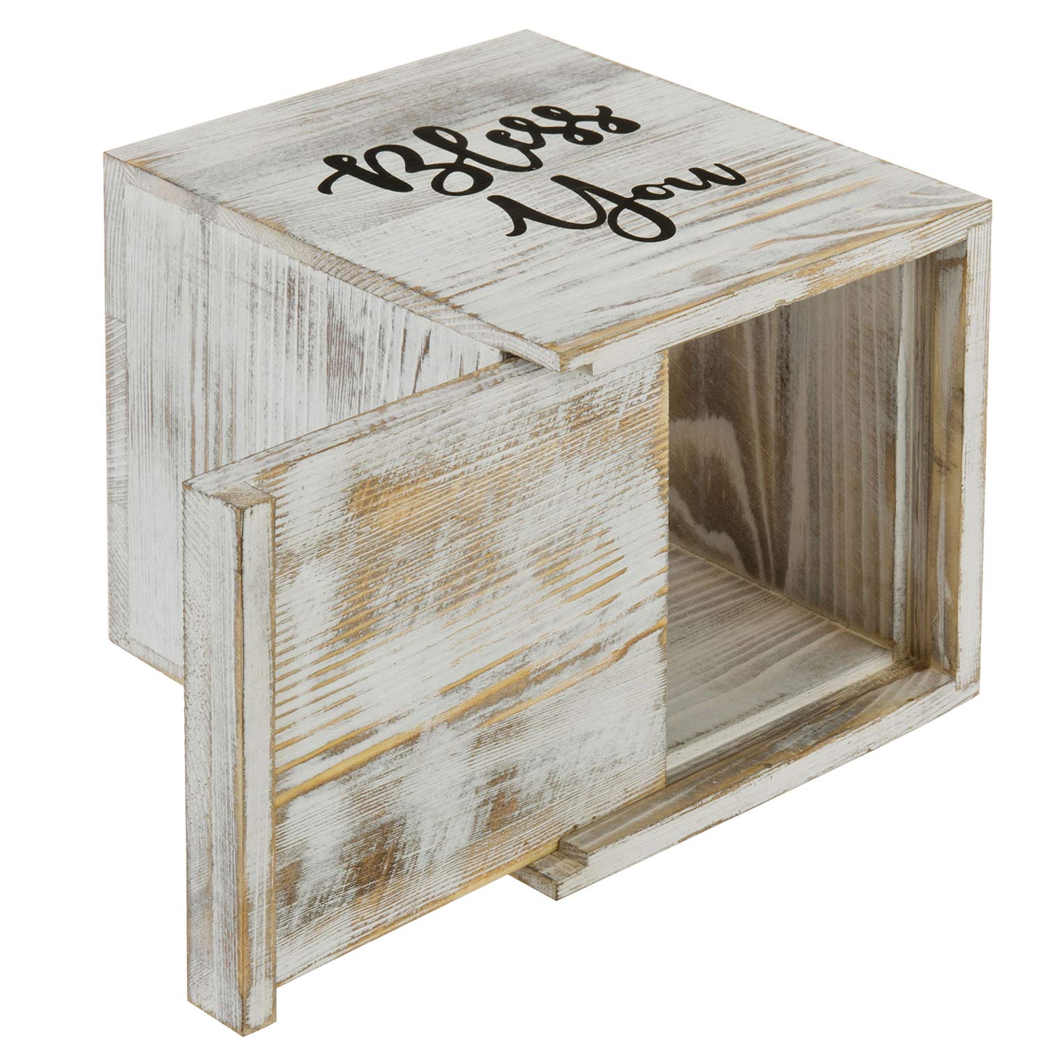 MyGift tissue box cover on an office desk for tidy tissues