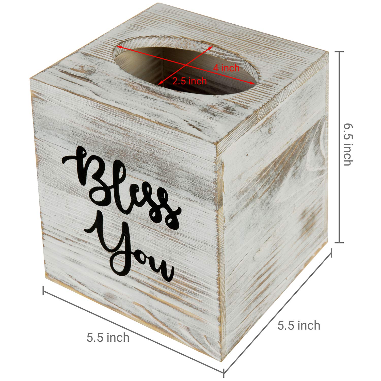 Rustic decor look of MyGift tissue box cover for living spaces