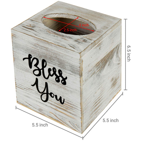 Rustic decor look of MyGift tissue box cover for living spaces