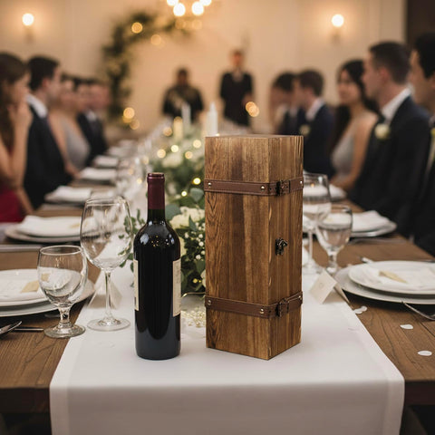 MyGift display-ready box enhances any table with rustic charm.