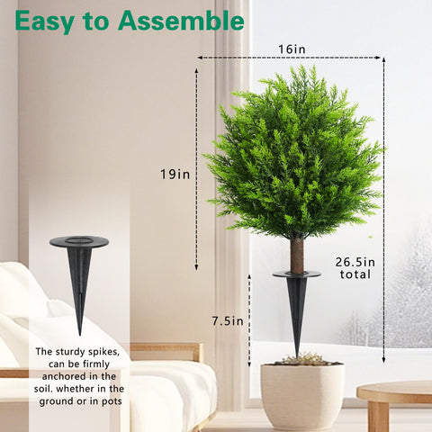 MyGrove 26.5-inch topiary showcases UV-resistant color in outdoor settings.