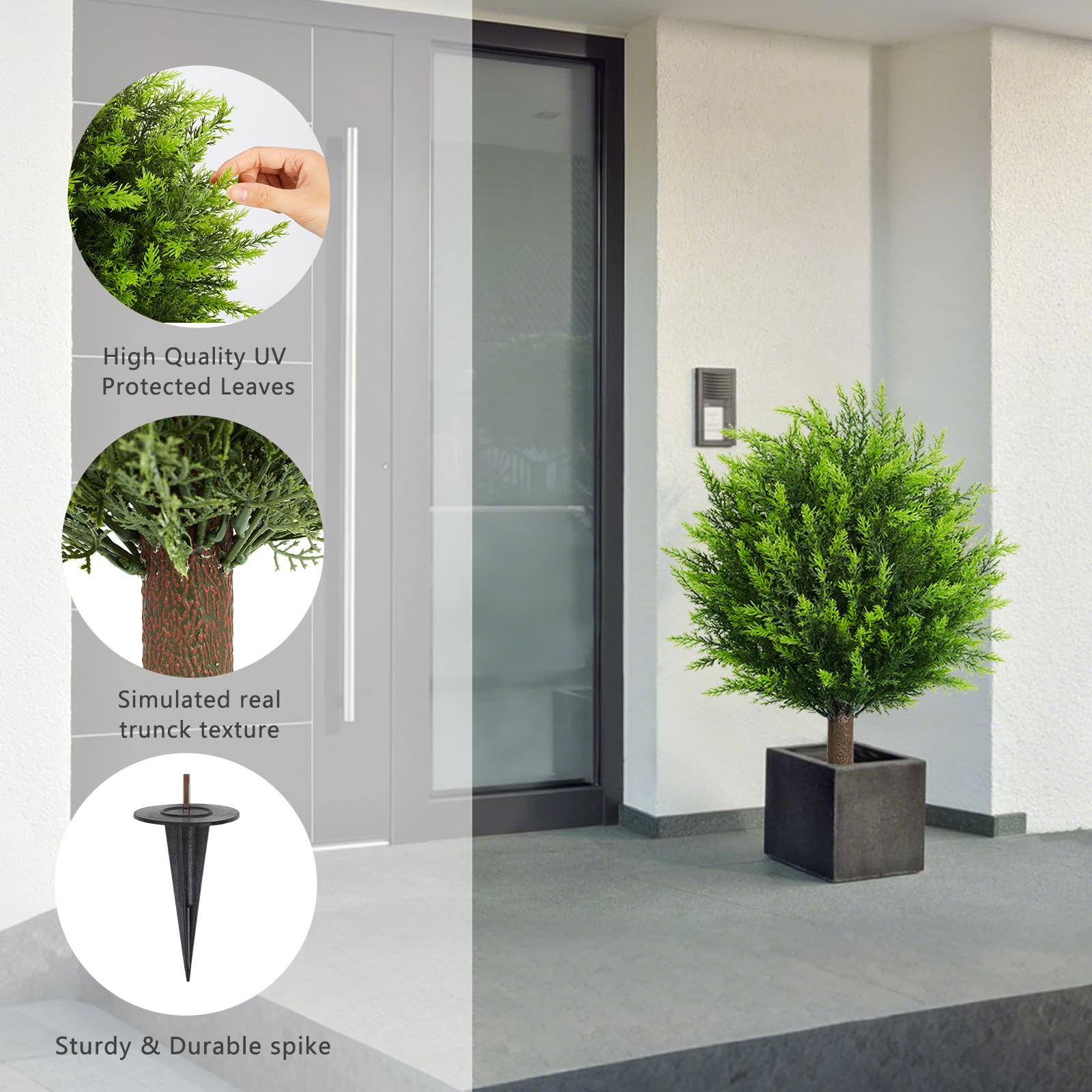 MyGrove faux cedar topiary adds year-round charm to porches and patios.