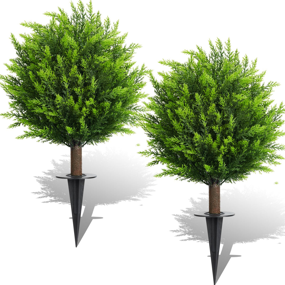 MyGrove 26.5-inch cedar topiary ball leaves provide realistic indoor greenery.