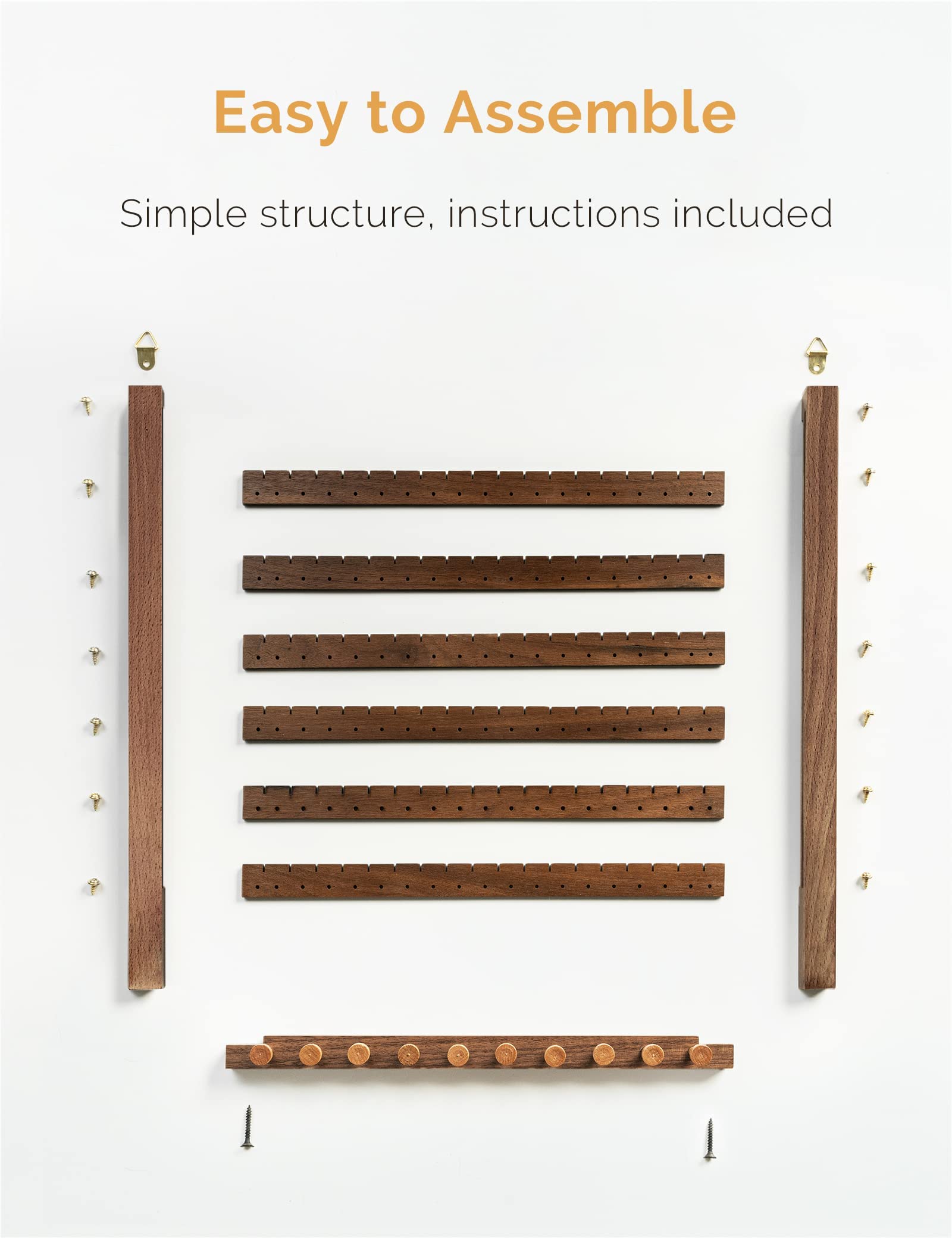 Mymazn six-slats display holds up to 99 earrings in an organized, tangle-free setup.