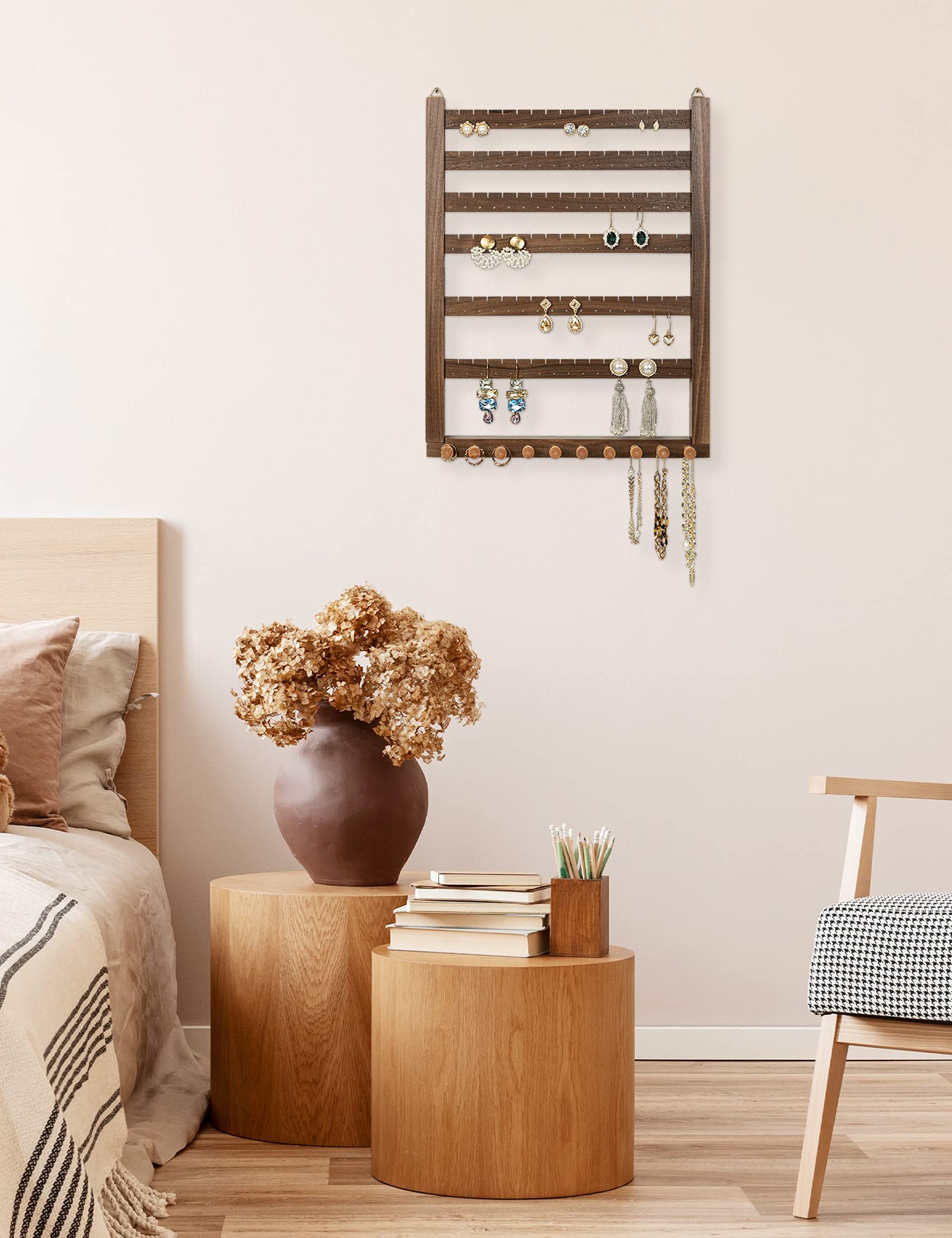 Mymazn wall-mount organizer enhances dressing room decor with practical storage.
