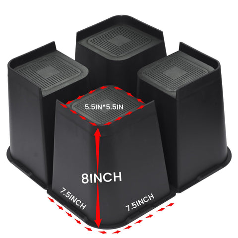 MYMULIKE bed risers 8inch top-area provide stable support for heavy furniture.