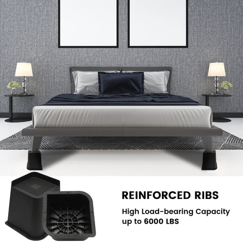 MYMULIKE 6-inch lift creates extra storage space under furniture.