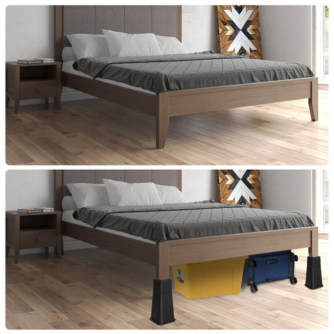 MYMULIKE multipurpose risers elevate beds tables and sofas for easier cleaning.