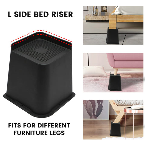 MYMULIKE risers feature a wide top surface for strong contact with furniture.