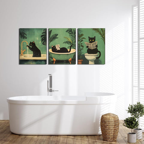 Mynotix eclectic bathroom decor 12x16 display enhances compact interiors