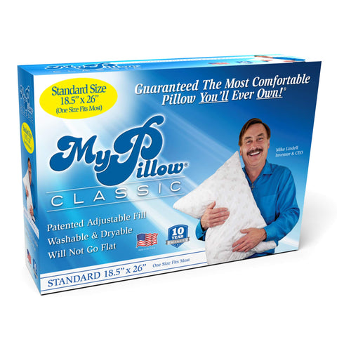 MyPillow Classic Pillow rolled packaging for easy storage