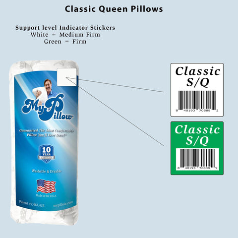 MyPillow Classic Queen pillow is machine washable for easy care.