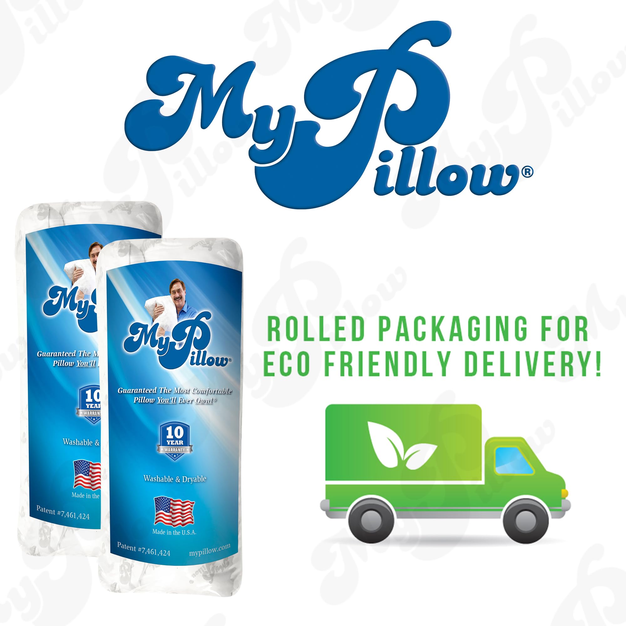 MyPillow king pillow designed for back sleeping with neck support.