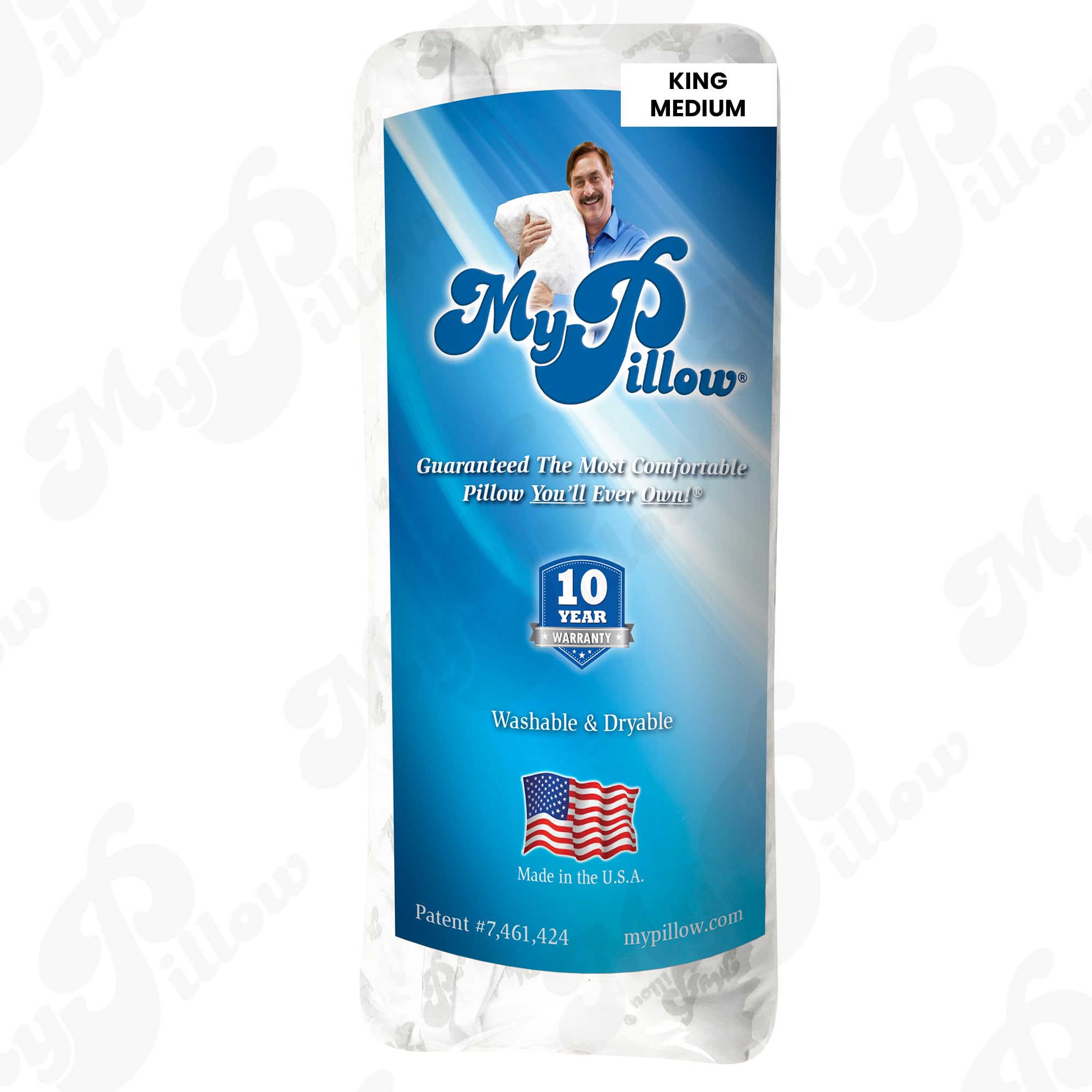 Back sleeper with MyPillow Premium for stable head support and alignment.