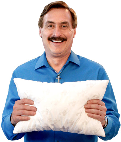 MyPillow travel pillow sized 12x18 for neck and head support