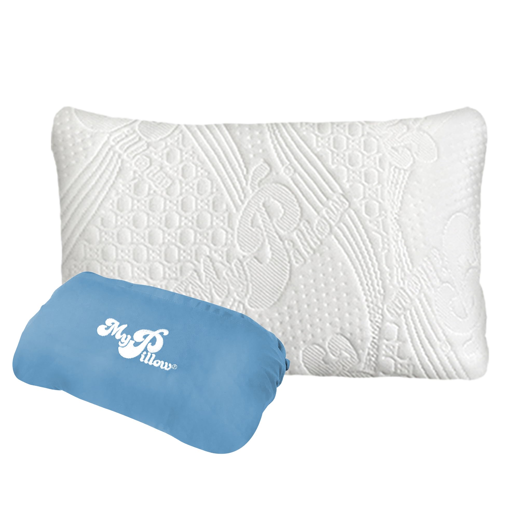 MyPillow travel pillow is lightweight for planes and trains