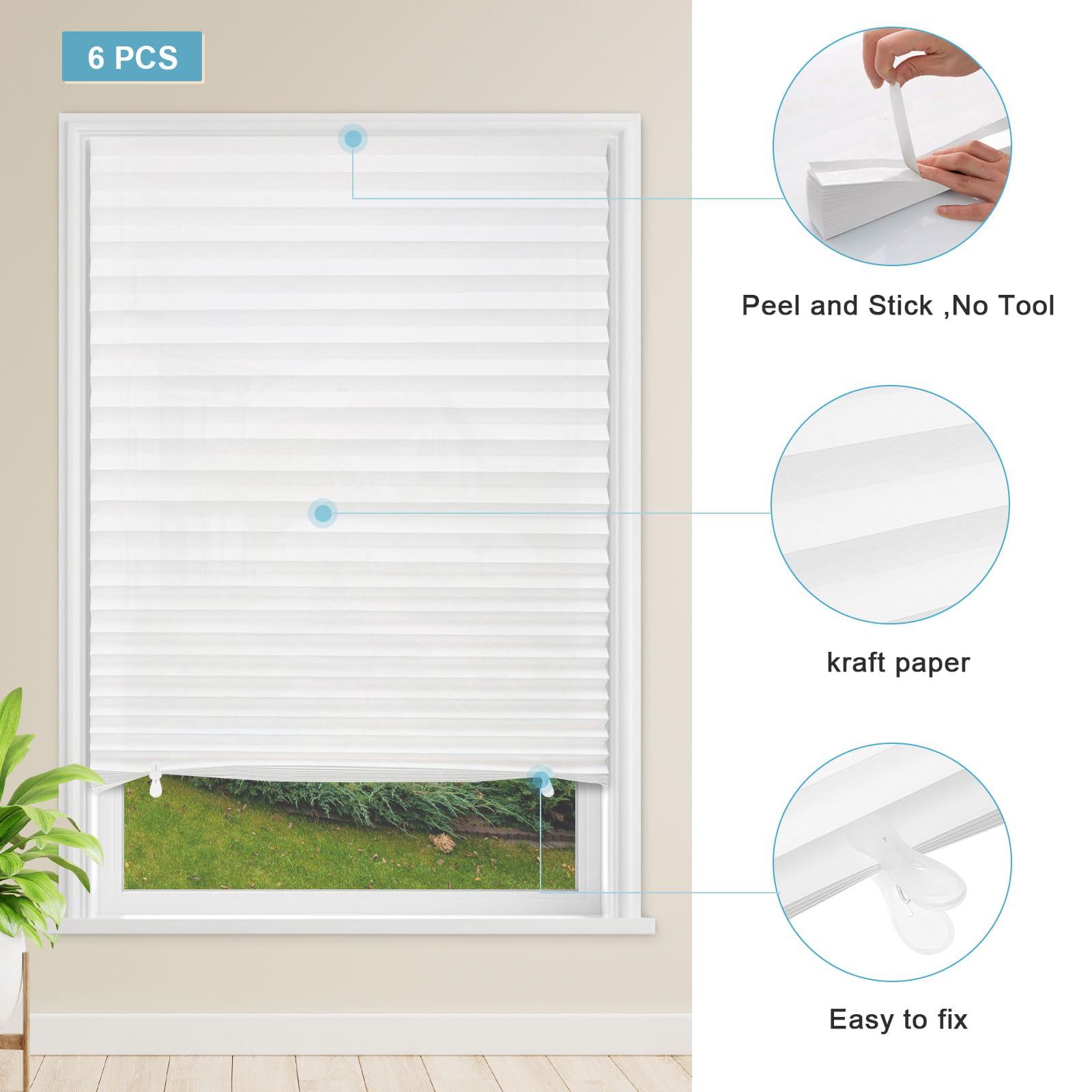MYshade brown cut-to-fit shade tailored to your window shape
