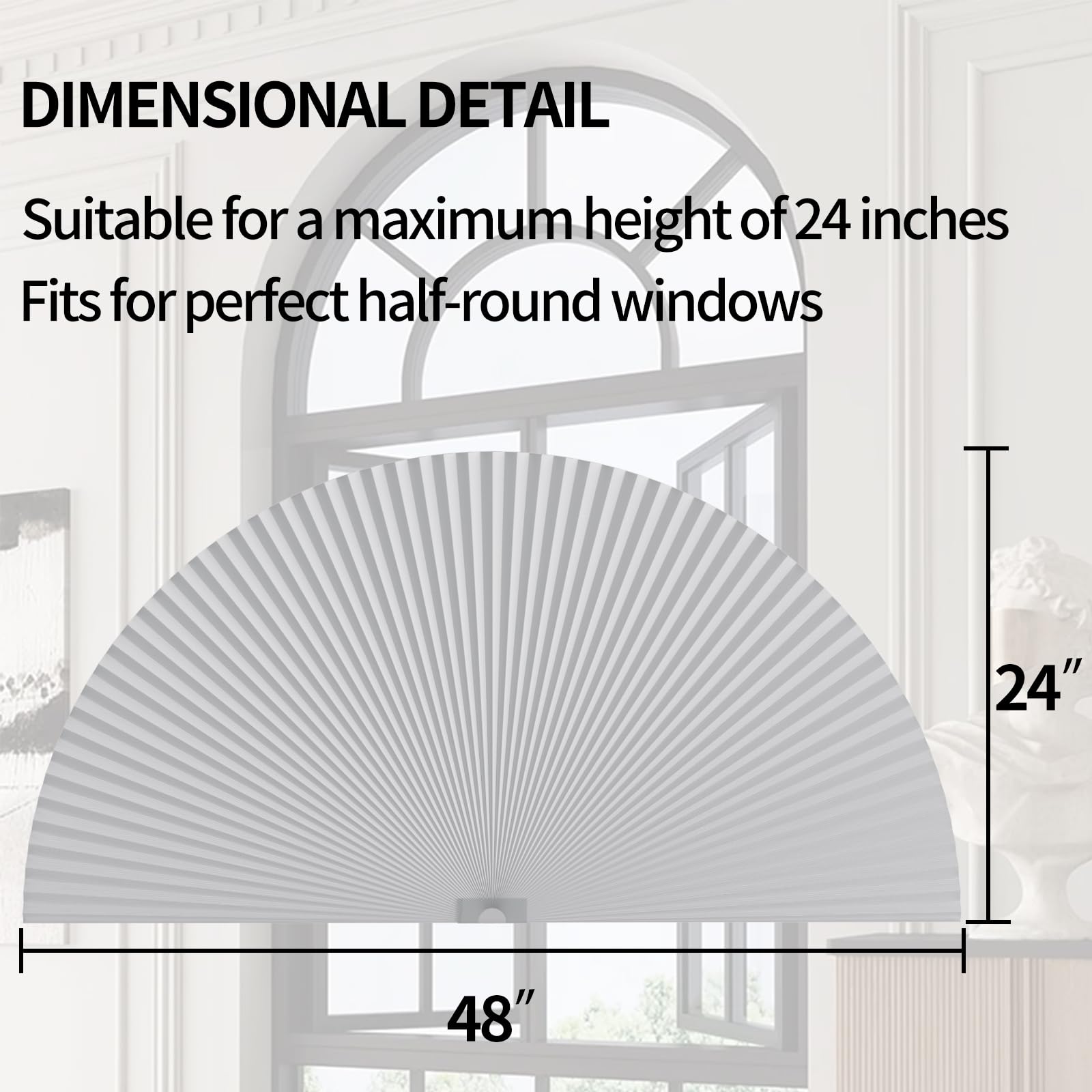 MYshade arch shade installs without tools using included double-sided tape.
