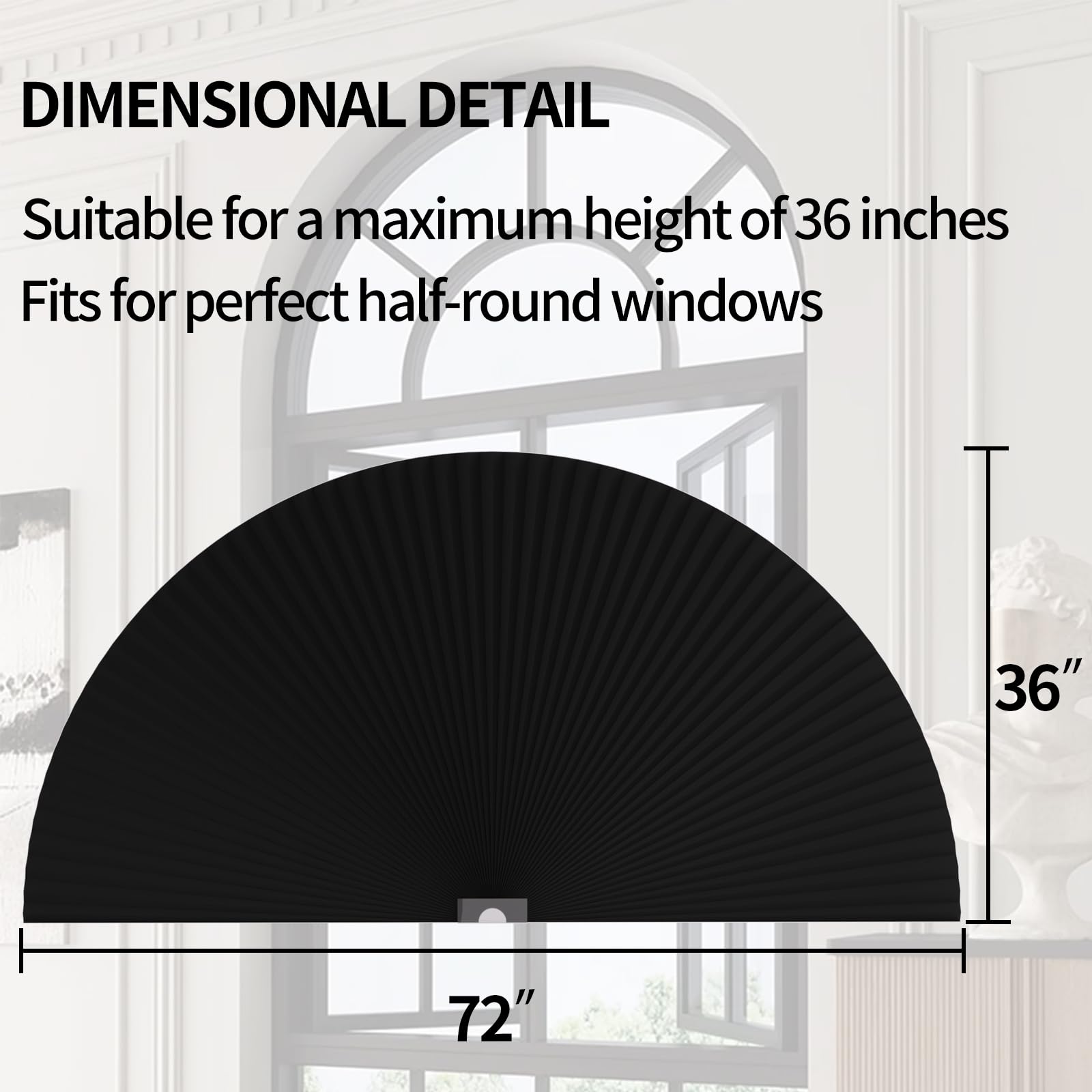 Half round window fit demonstrates arch alignment for irregular shapes.