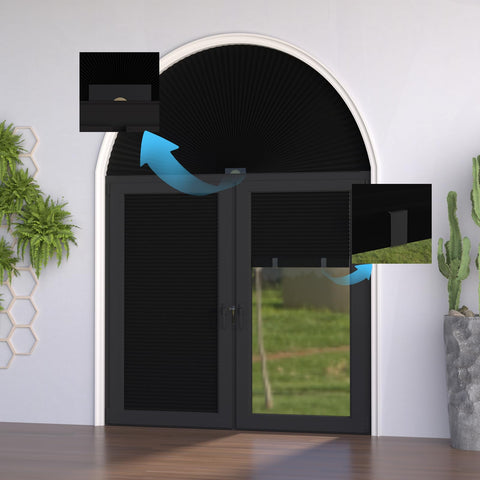 Thermal insulation close up illustrating reduced heat transfer with MYshade arch shade.