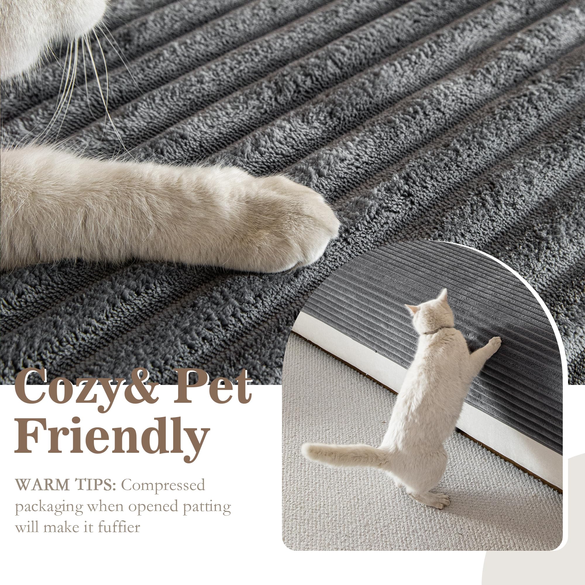 MYSKY HOME anti-slip bottom keeps the cover secure on the sofa.