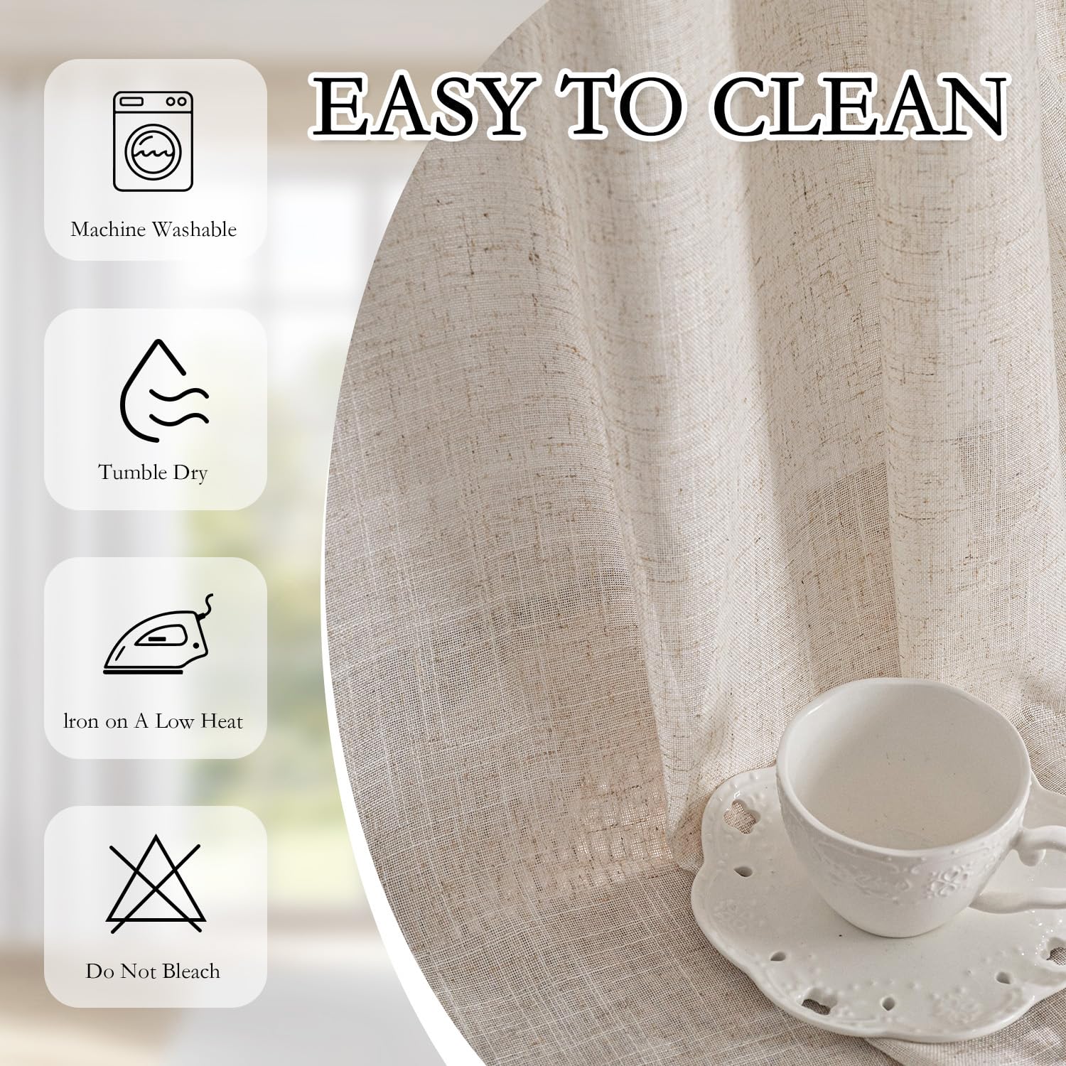 MYSKY HOME back-tab and rod-pocket options offer flexible hanging styles