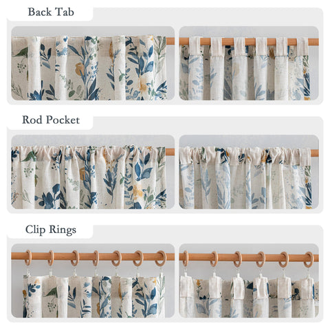 MYSKY HOME back tab and rod pocket options for flexible hanging styles.