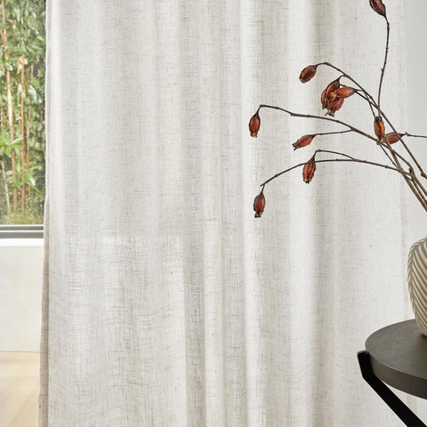 MYSKY HOME boho chic fabric enhances living room with subtle texture.