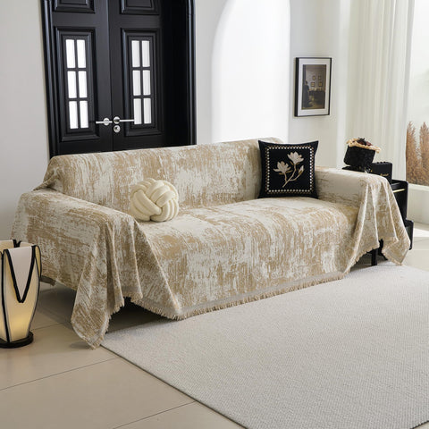 MYSKY HOME chenille protector adds soft touch while guarding furniture.