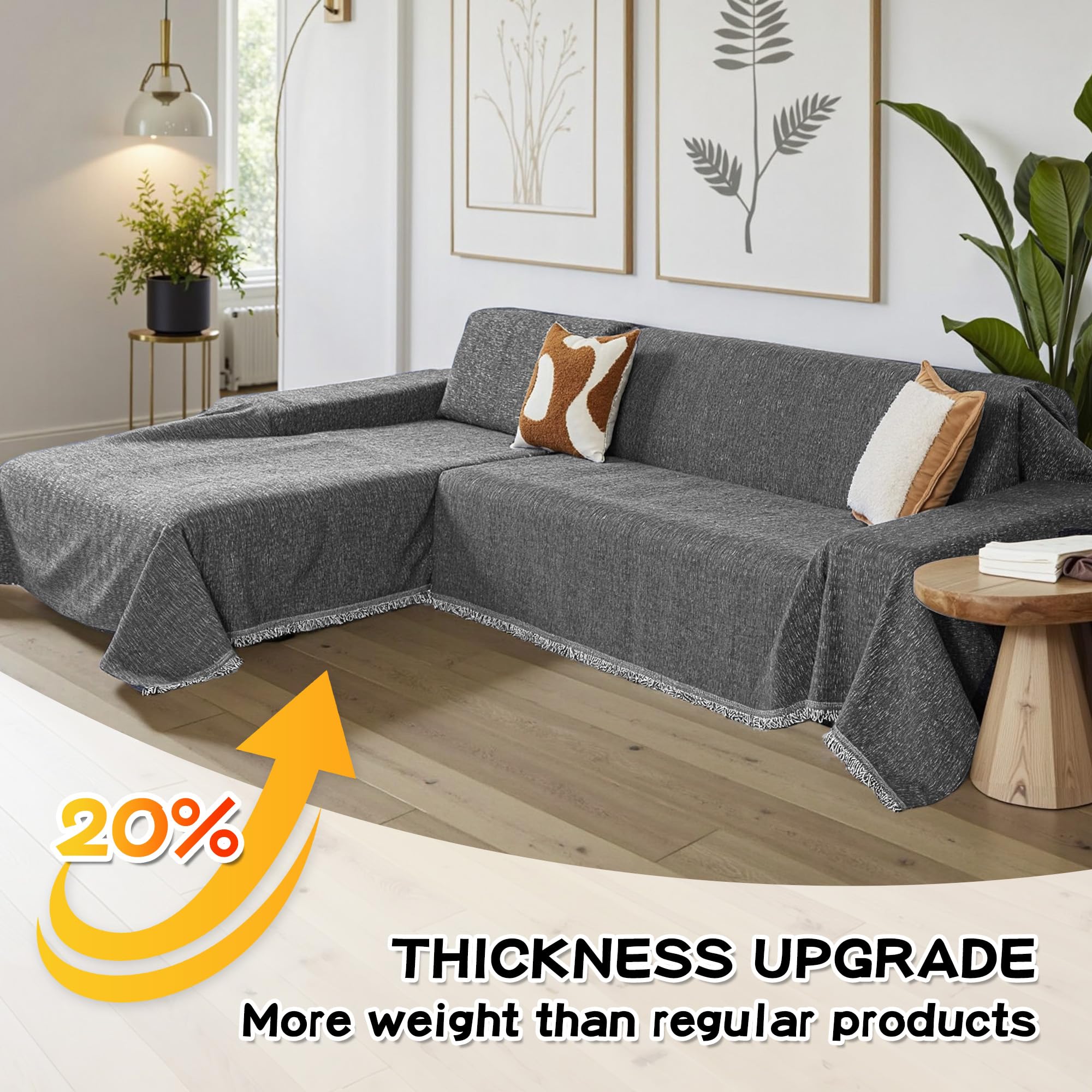Anti-slip backing keeps MYSKY HOME cover in place