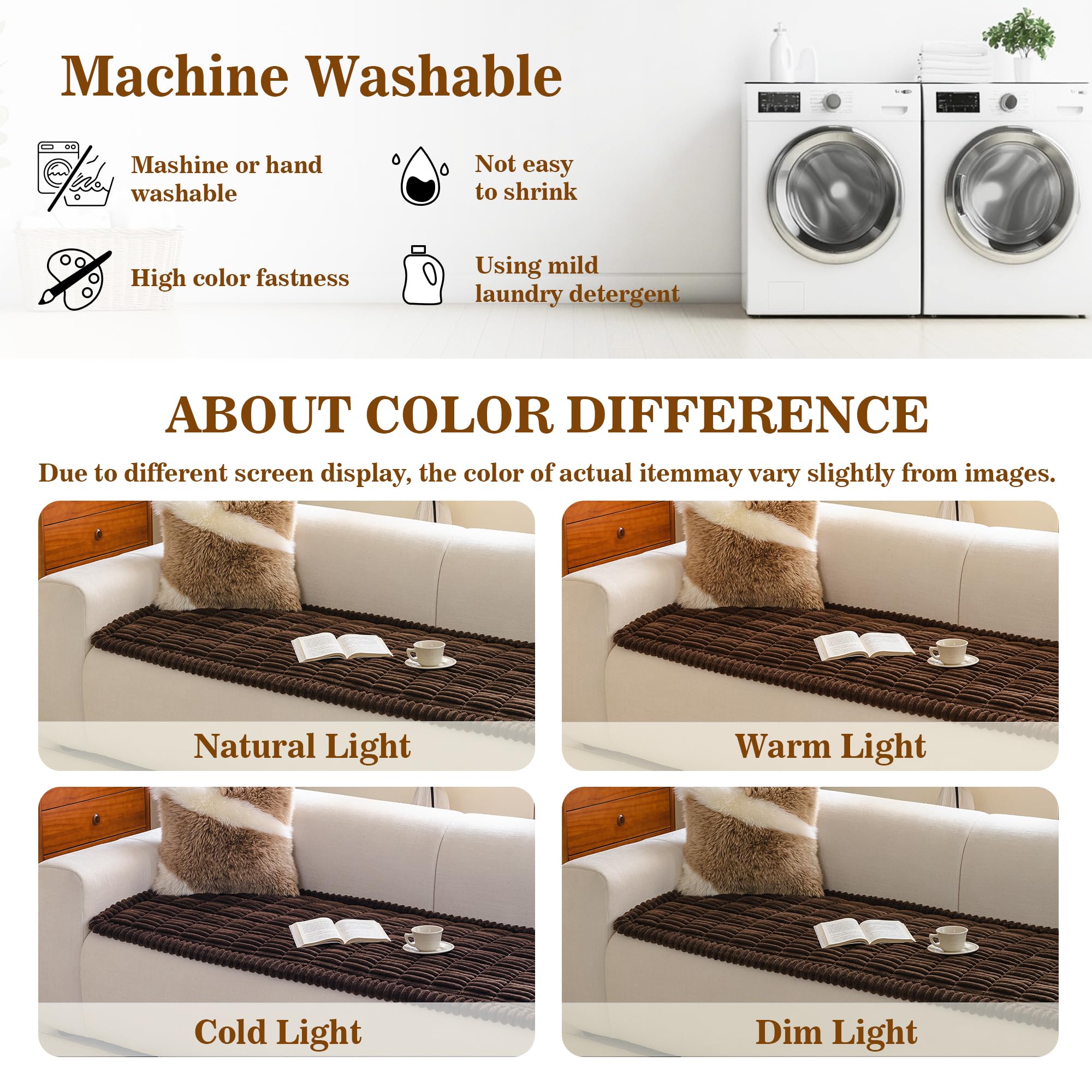 MYSKY HOME sofa cover offers easy care with cold cycle washing
