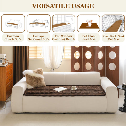 MYSKY HOME plush texture provides cozy seating for people and pets