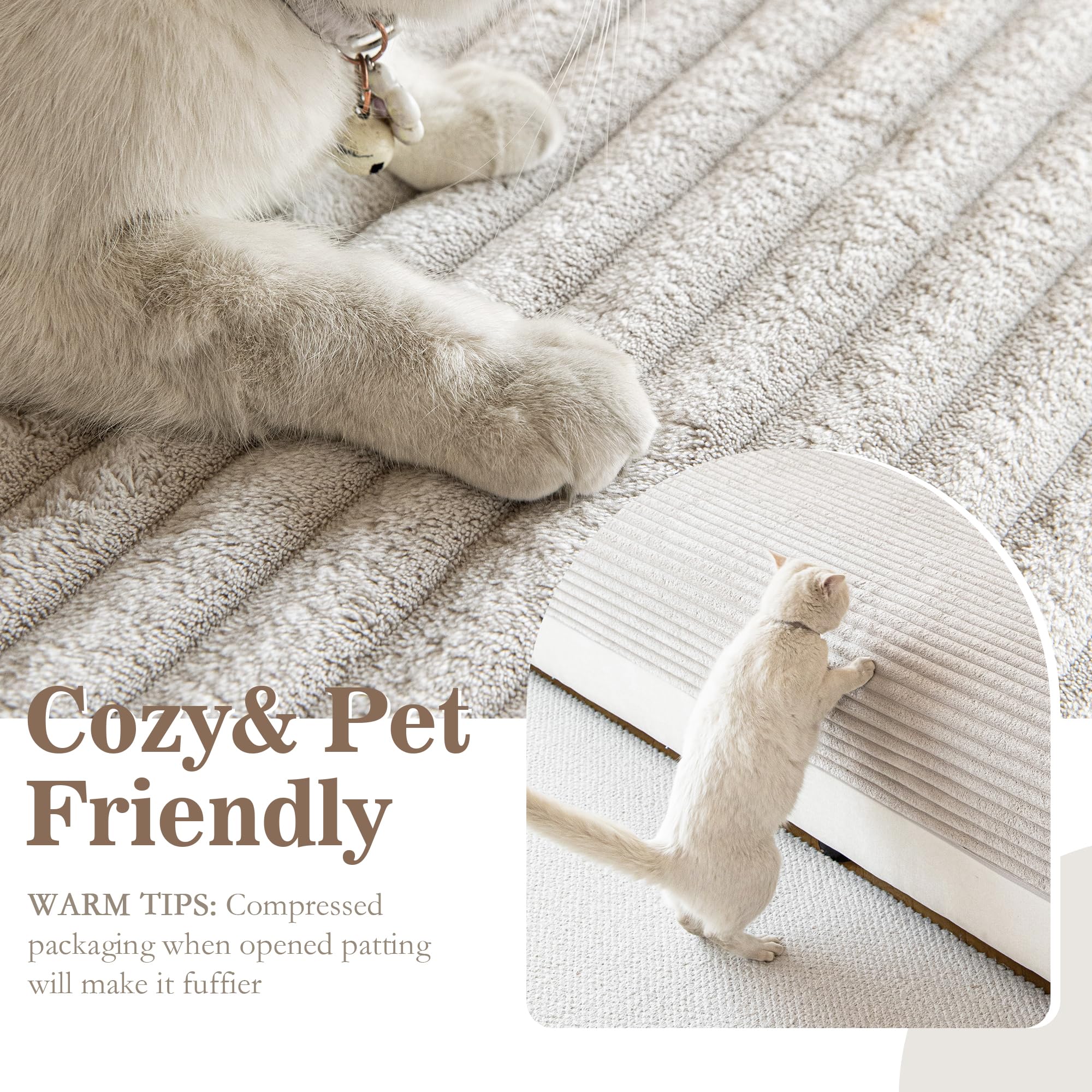 MYSKY HOME dog-friendly cover with anti-slip bottom keeps cushions in place.
