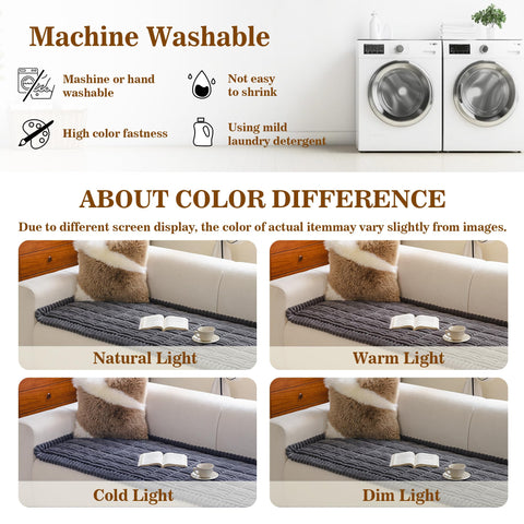 MYSKY HOME dog-friendly sofa protector helps guard against fur and stains.