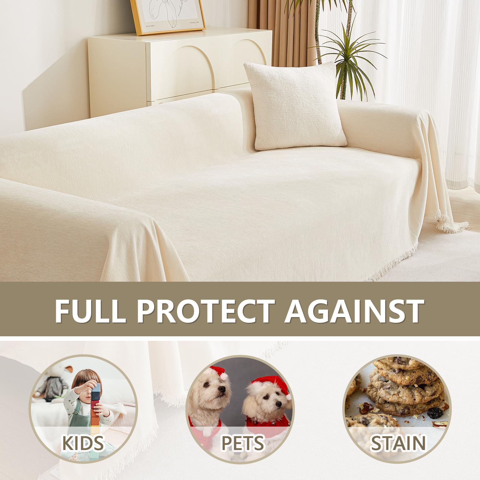 MYSKY HOME dog-scratch protection against sofa surfaces
