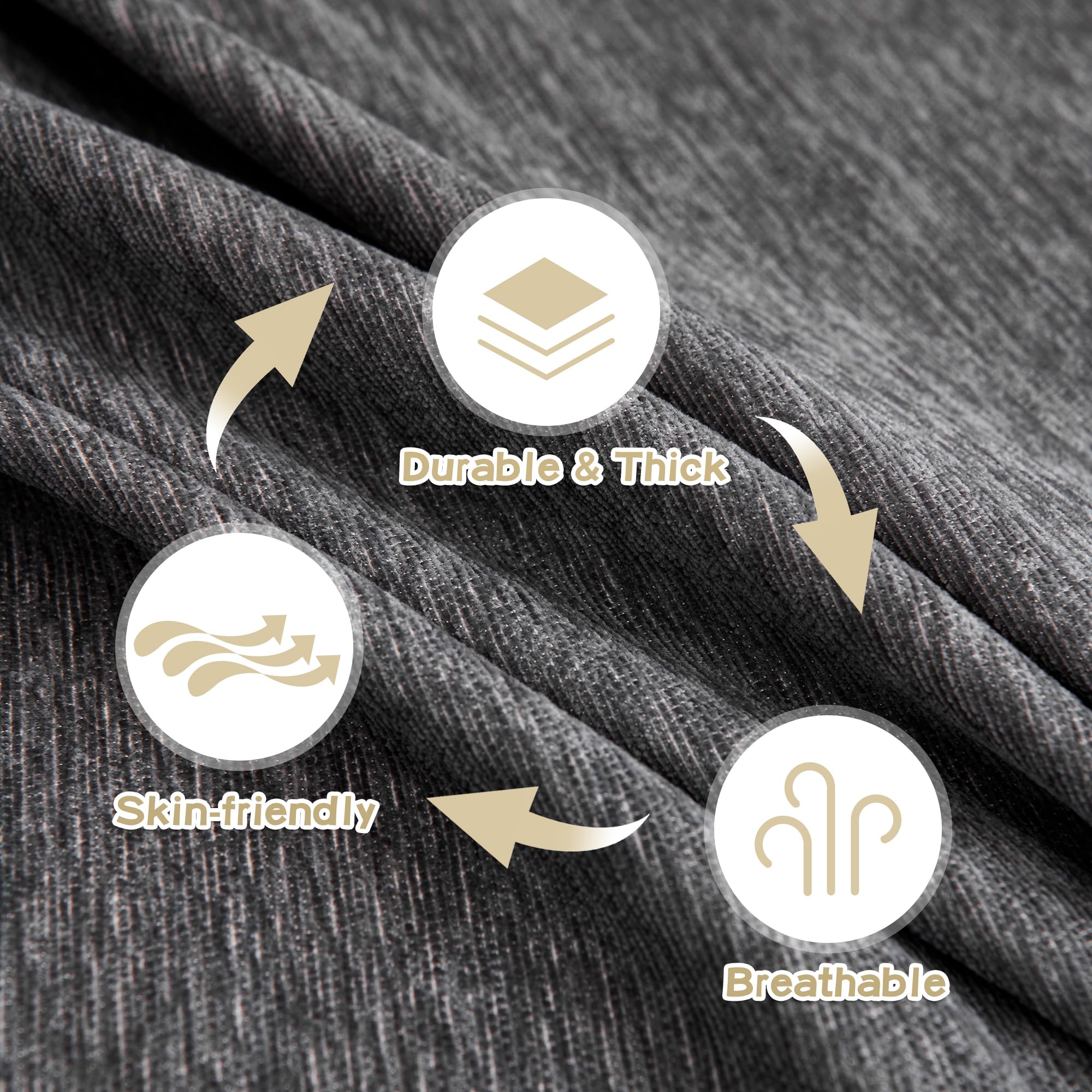 MYSKY HOME durable chenille with breathable weave for year-round comfort.