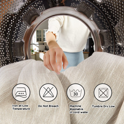 MYSKY HOME easy-care curtains suitable for machine washing