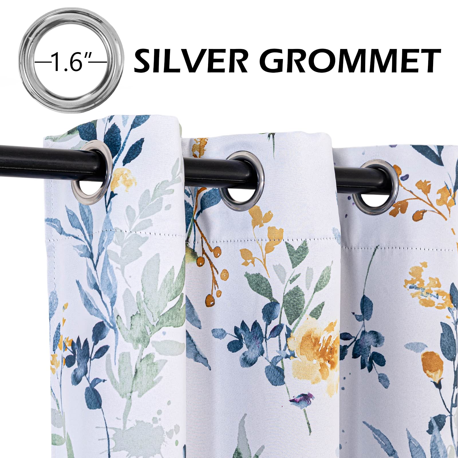 MYSKY HOME 2-panel set with grommets for easy rod compatibility.