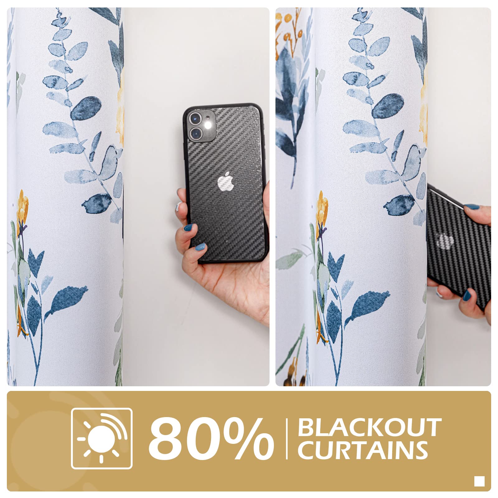 MYSKY HOME floral curtains thermal-insulated; helps reduce drafts and keep rooms cozy.