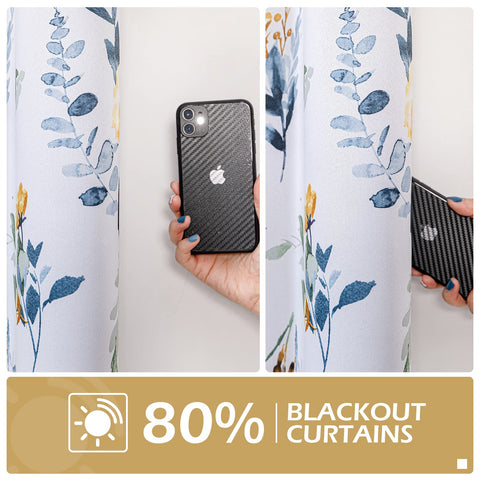MYSKY HOME floral curtains thermal-insulated; helps reduce drafts and keep rooms cozy.