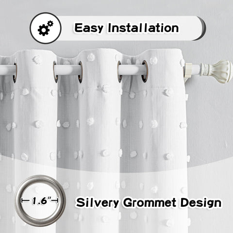 MYSKY HOME grommet-top curtain close-up showing easy slide
