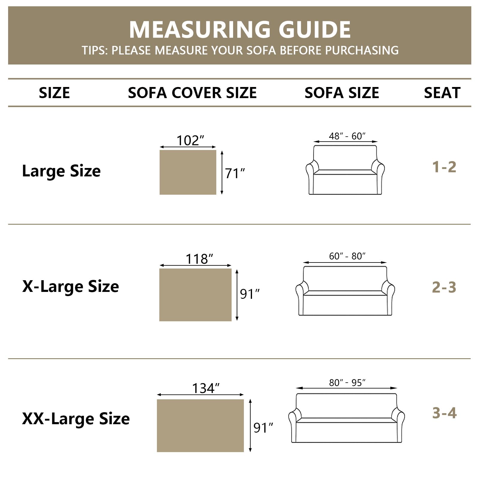 MYSKY HOME machine-washable slipcover for simple care